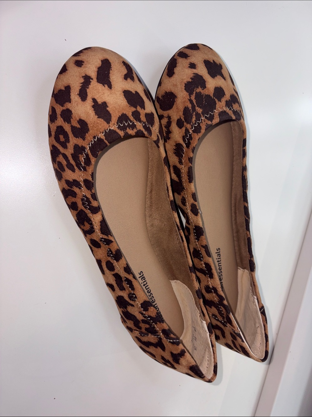 Amazon Essentials Leopard-Print Ballet Flats in Brown and Black